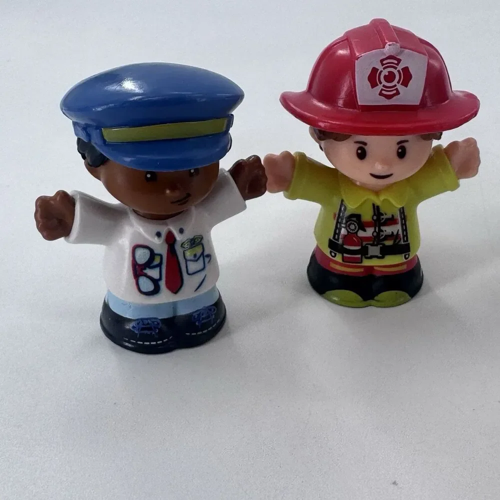 Lot of 6 Little People Figures Various Characters Careers Fireman Doctor